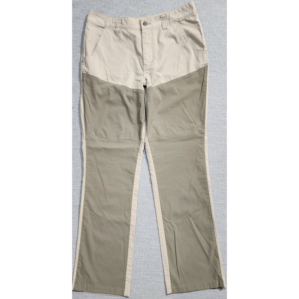 Sierra Designs Mens 34x32 Two Tone Hiking Pants Tan Olive Green Stretch Outdoor